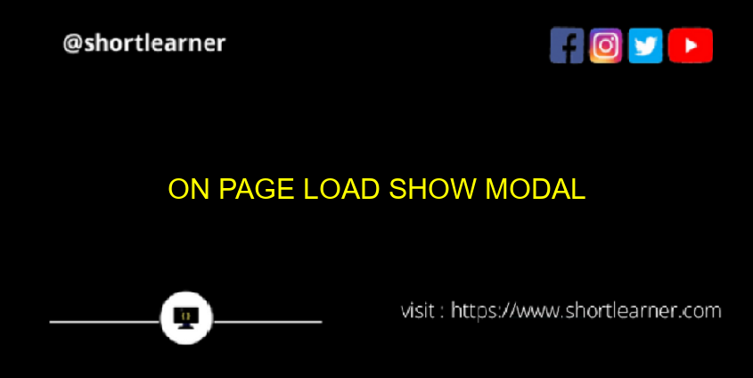 on page load show modal